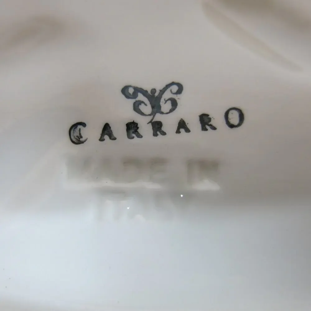 Vintage Carraro Italy Celery Trinket Serving Dish Dragonfly Yellow Green Kitchen